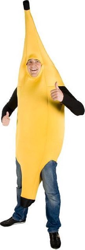 Banaan pak foam kostuum geel - one size - dansende bananenpak schuim chiquita fruit vrijgezellenfeest festival