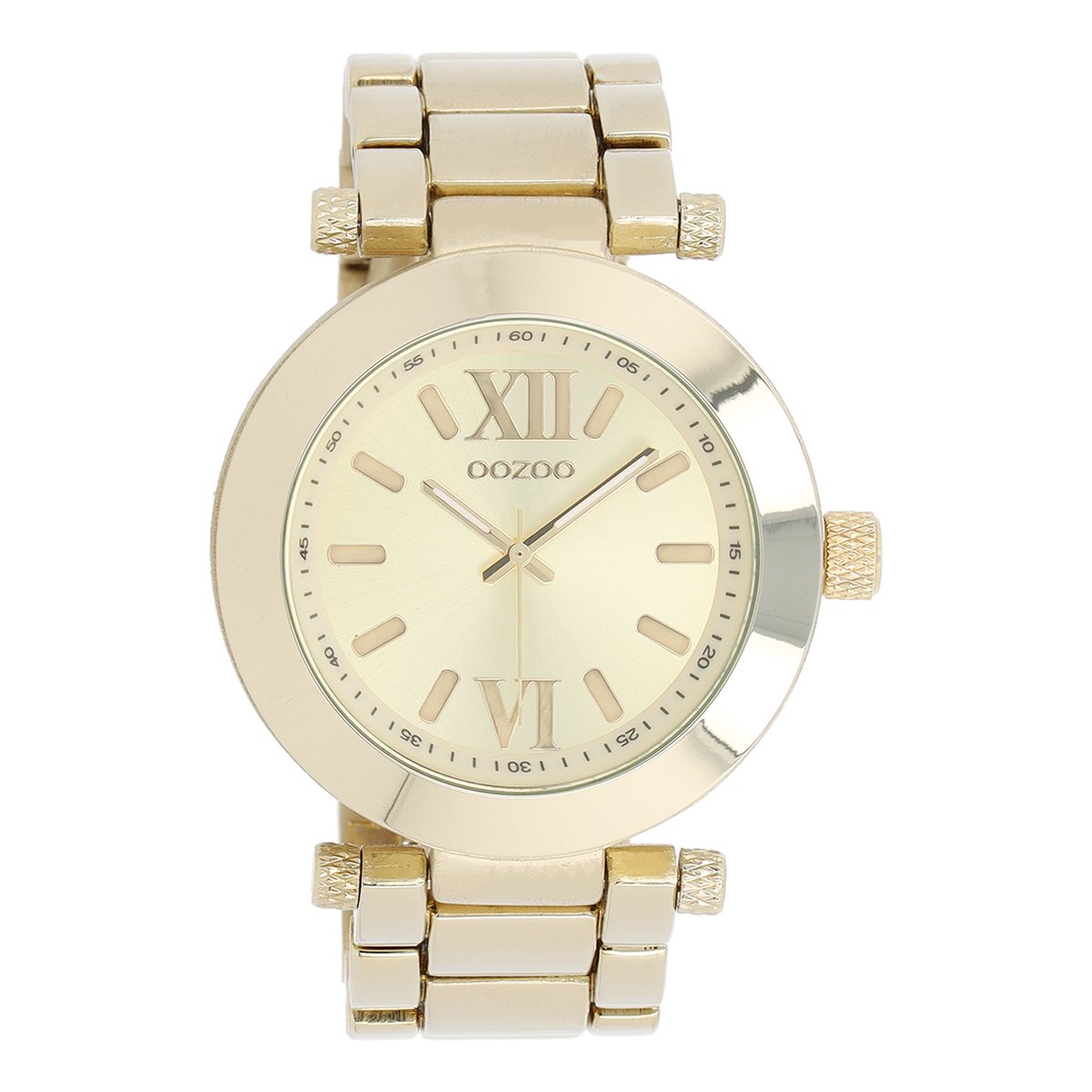Goudkleurige OOZOO horloge met goudkleurige roestvrijstalen armband - C5753