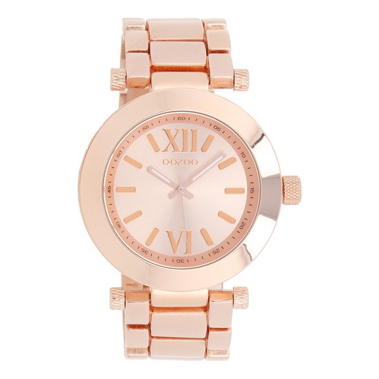 Rosé goudkleurige OOZOO horloge met rosé goudkleurige roestvrijstalen armband - C5754