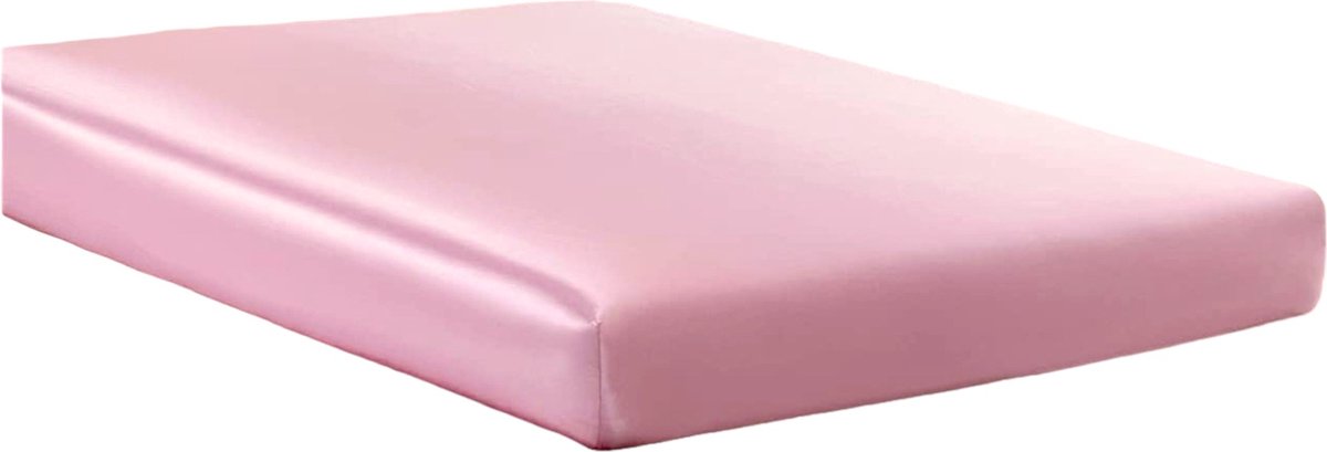 Beauty Silk - Hoeslaken - Glans Satijn - Flamingo Roze - 180x200