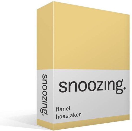 Snoozing - Flanel - Hoeslaken - Tweepersoons - 140x200 cm - Narcis