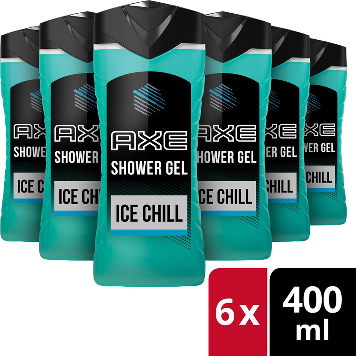 Axe Douchegel - Showergel & Shampoo Ice Chill 3-in-1- 6 x 400 ml | bol.com
