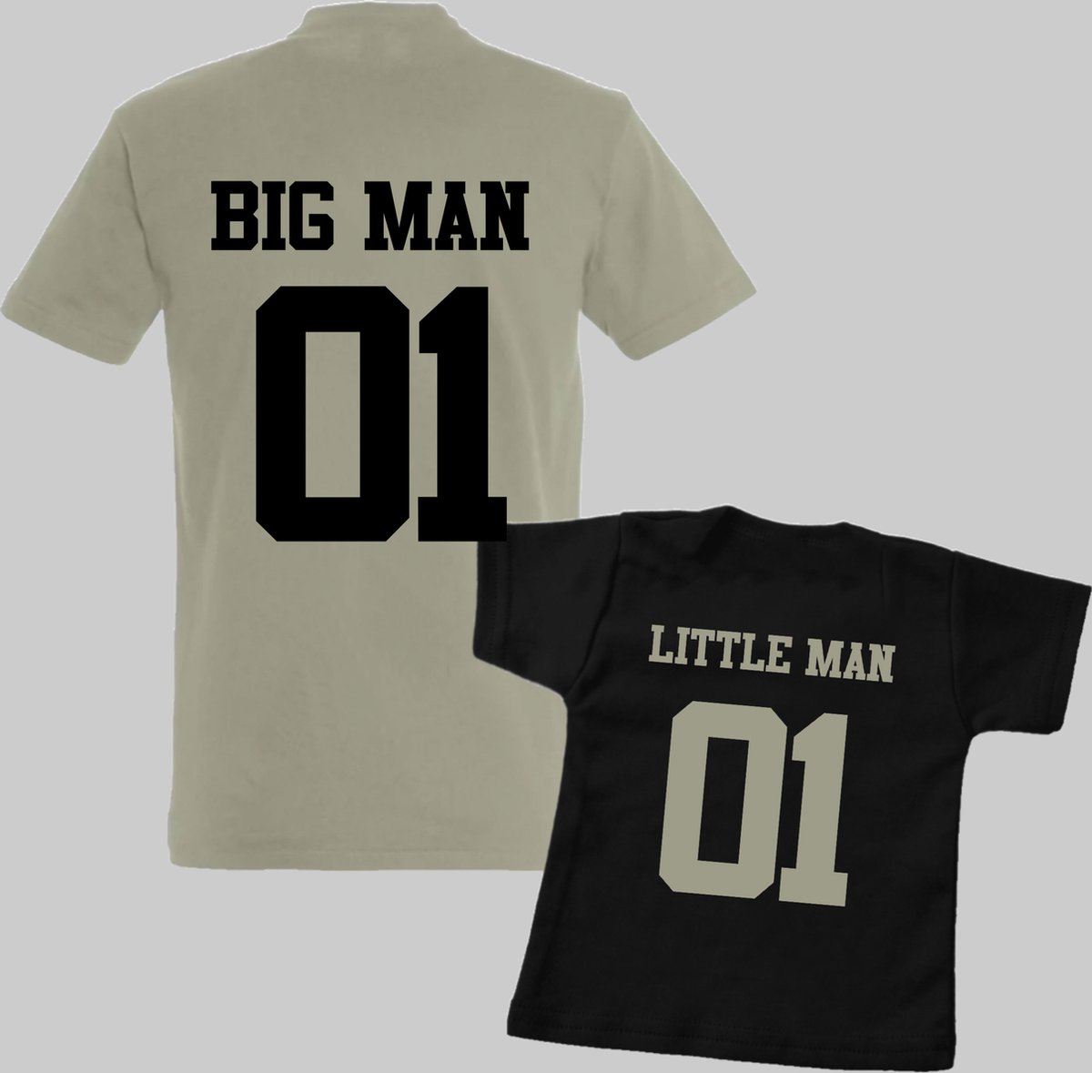 Matching shirts vader en zoon-Vaderdag cadeau-Cadeau voor Papa-Heren Maat M-Kind Maat 68