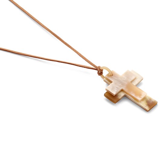 VNDX Amsterdam - Necklace Facet Double Cross - Licht