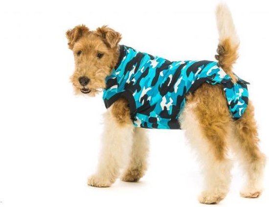 Suitical recovery suit hond blauw camouflage s 43-51 cm