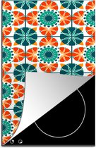 KitchenYeah® Inductie beschermer 30x52 cm - Een symmetrisch patroon van de Marokkaanse Mozaïek - Kookplaataccessoires - Afdekplaat voor kookplaat - Inductiebeschermer - Inductiemat - Inductieplaat mat