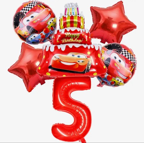 Cars - Ballonnen - Verjaardag - Party ballonnen - Party - Verjaardag ballonnen - Cars ballonnen - 5 jaar - Versiering - Verjaardag versiering - Cars ballon -