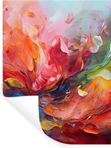 Muurstickers - Sticker Folie - Olieverf - Kunst - Abstract - Kleurrijk - 30x40 cm - Plakfolie - Muurstickers Kinderkamer - Zelfklevend Behang - Zelfklevend behangpapier - Stickerfolie