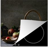 KitchenYeah® Inductie beschermer 78x78 cm - Theepot - Thee - Fruit - Kookplaataccessoires - Afdekplaat voor kookplaat - Inductiebeschermer - Inductiemat - Inductieplaat mat