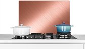 Spatscherm keuken 60x40 cm - Kookplaat achterwand Glimmende koperen achtergrond - Muurbeschermer - Spatwand fornuis - Hoogwaardig aluminium