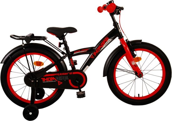 Volare Thombike Kinderfiets - Jongens - 18 inch - Zwart Rood