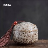ISARA Luxueuze Mini Urn Hond Kat Vogel – Urne – Keramiek – Urnen – Urn Voor Dieren – Urn Hond Overleden – Urn Kat – 130 ML – Wit
