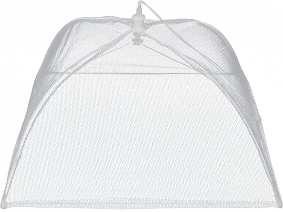 Flexibele vliegenkap - dinner klamboe - Voedselafdekker - Voetselkap 30 cm - Buiten eten - Opvouwbare Insectennet - Voedselbeschermhoes voor buiten - Vliegenkapjes opvouwbaar - Wit van Flex — afbeelding 2