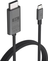 Linq byELEMENTS / USB-C naar Display Port Kabel - 8K/60Hz - 2m - Zwart