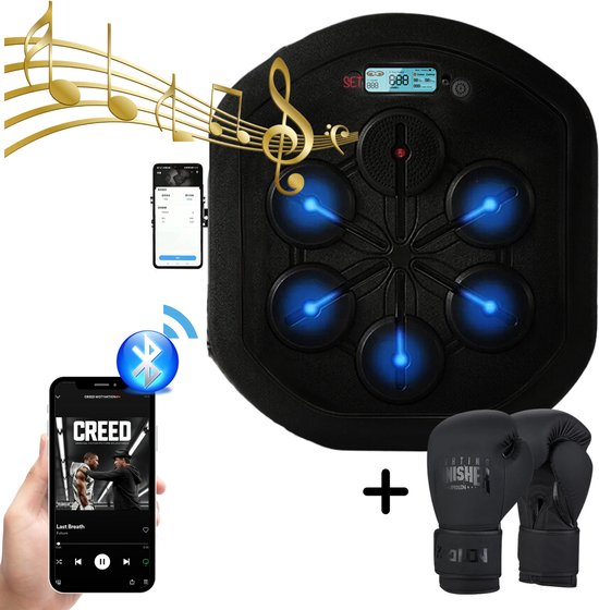 Bluetooth Boksmachine met Muziek & LED-Training