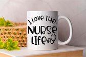 Mok I Love The Nurse Life - Nurse - Verpleegkundige - I Love My Job - Gift - Cadeau - Cute - Dokter - Doctor - I Love The Nurse Life