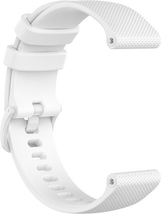 Strap-it Samsung Galaxy Watch 5 - Bracelet silicone luxe 40mm (blanc) - Bracelet silicone Galaxy Watch 5 40 mm - Incl. protection d'écran protecteur d'écran - Protecteur d'étui de protection d'étui - Étui rigide transparent à couverture complète