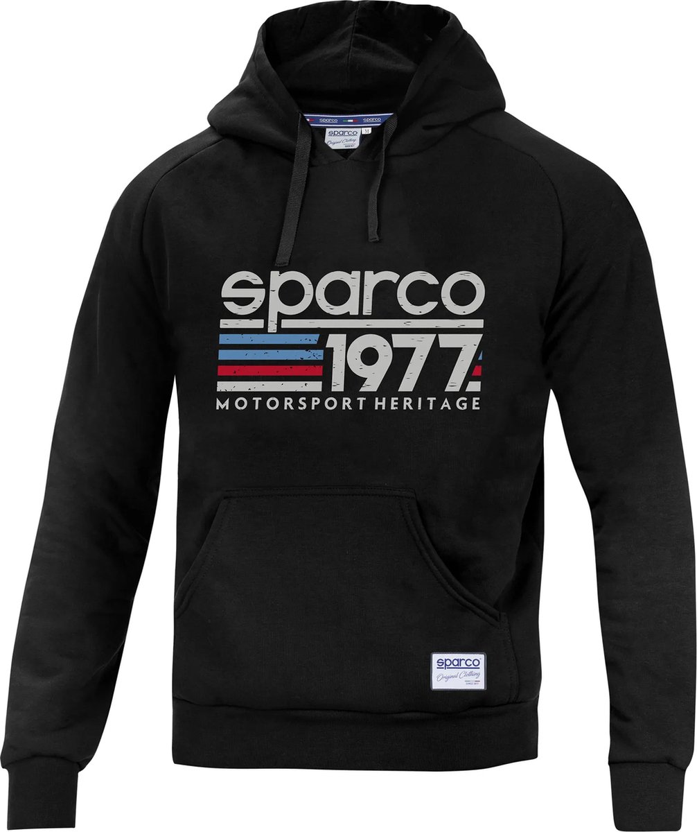Sparco 1977 Hoodie - Zwart - Maat L