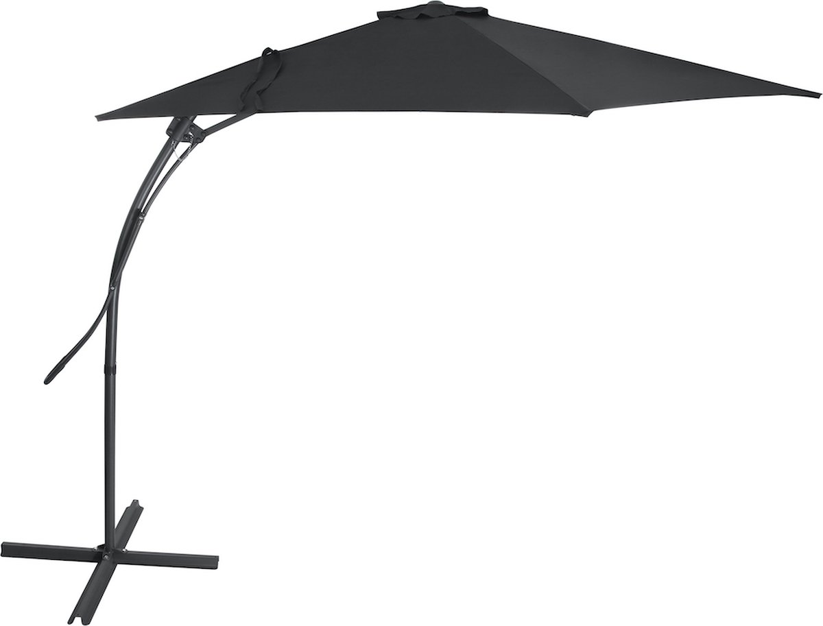 Bol.com Feel Furniture – Zweefparasol – 3 Meter – Donkergrijs aanbieding