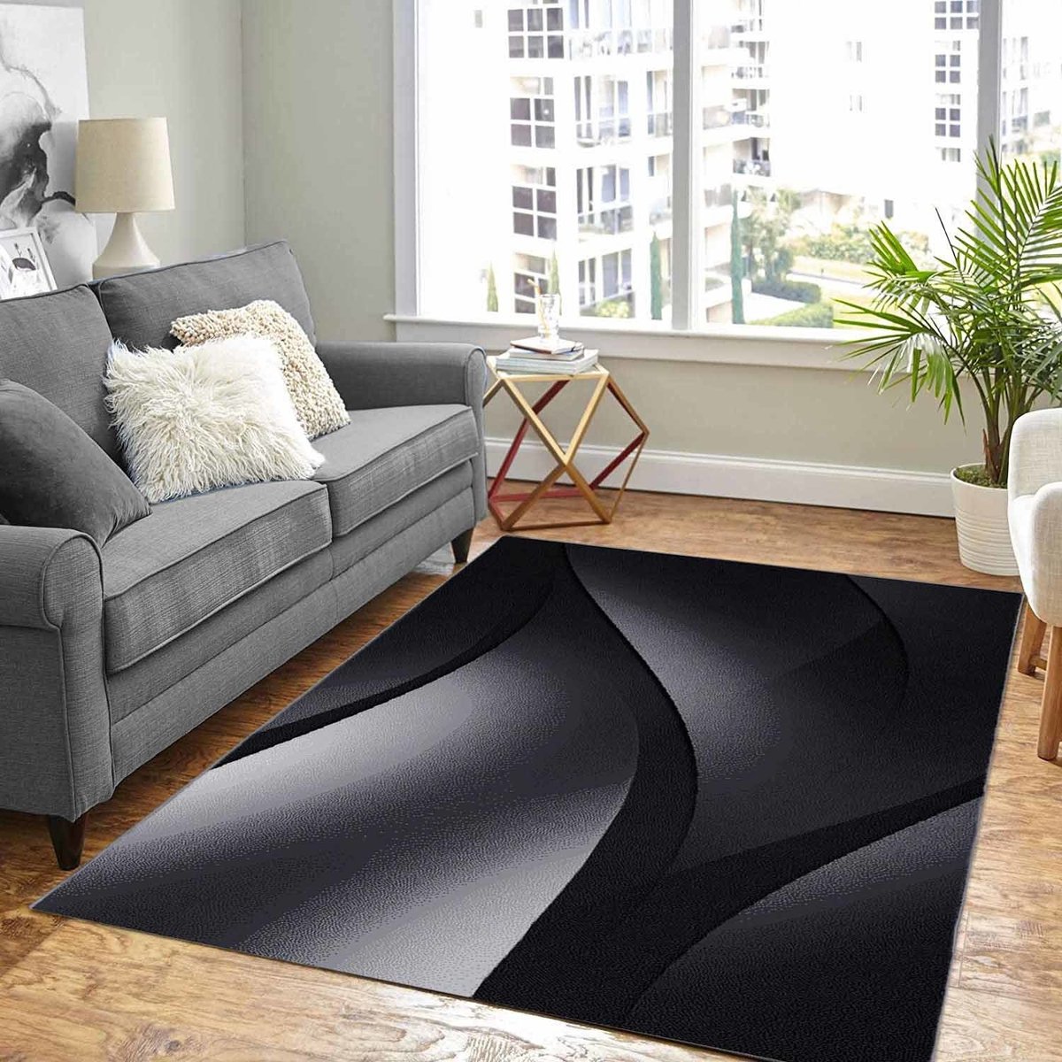 flycarpets Marlon Laagpolig Vloerkleed- Grijs - 240x340 cm