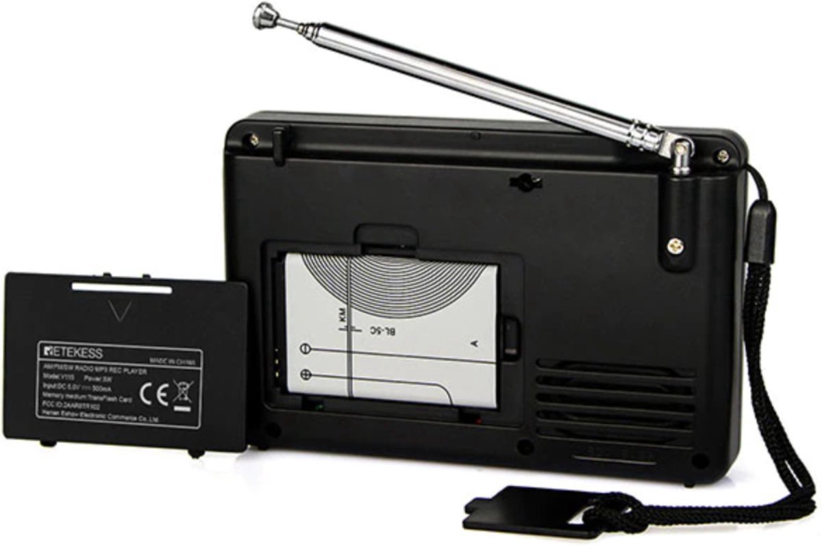 BuyWeek Noodradio, FM AM SW NOAA Solar Radio Draagbare zwengelradio met