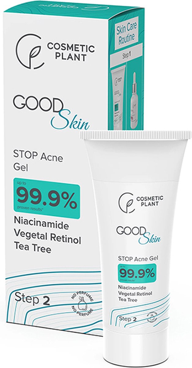 Cosmetic Plant - Good Skin - STOP Acne Gel with Niacinamide (vitamin B3), Vegetal Retinol and Tea Tree Oil 30 ml