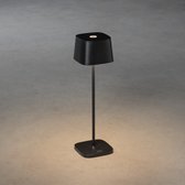 Tafellamp Capri | Geschikt voor buiten | 36 cm | 1 lichts | mat zwart | aluminium | oplaadbaar | accu / batterij | USB