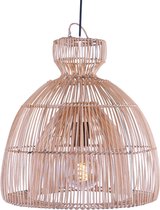 Hanglamp Rotan naturel | 1 lichts | bruin / naturel | hout | Ø 40 cm | in hoogte verstelbaar tot 165 cm | eetkamer / woonkamer lamp | modern / landelijk design