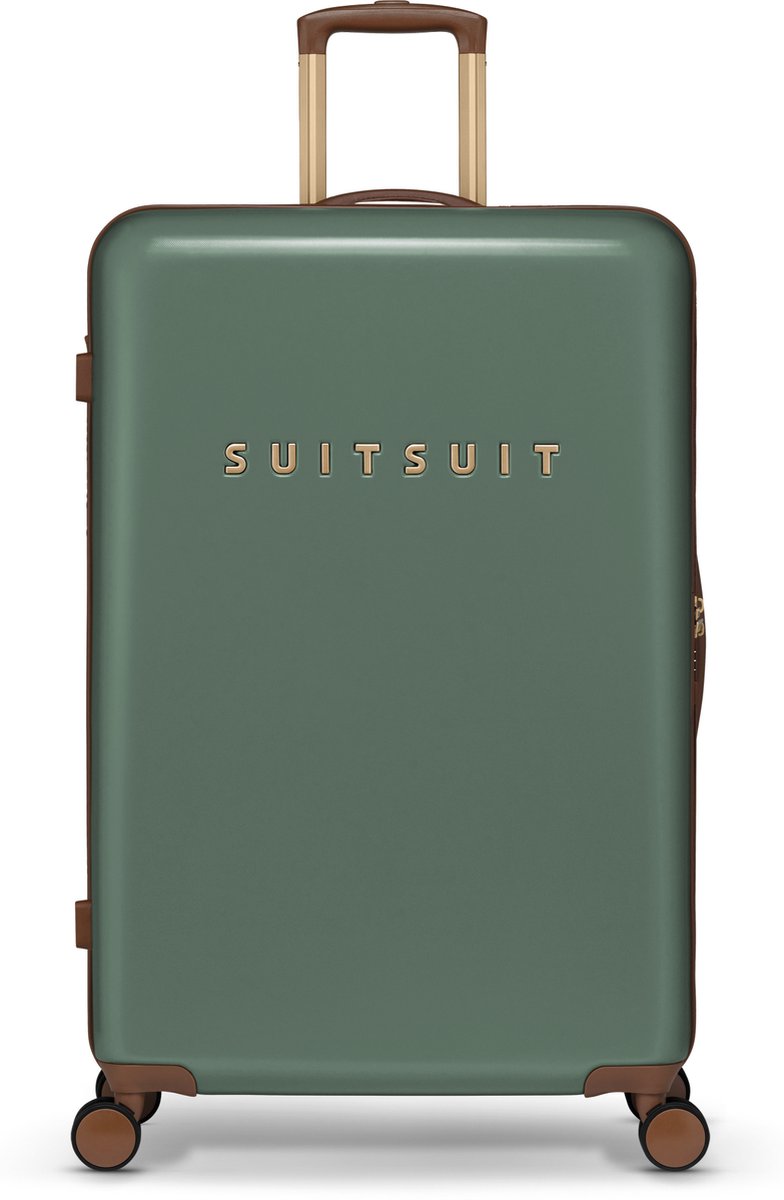 SUITSUIT Fab Seventies - Reiskoffer met 4 wielen - 76 cm - 94L - Groen