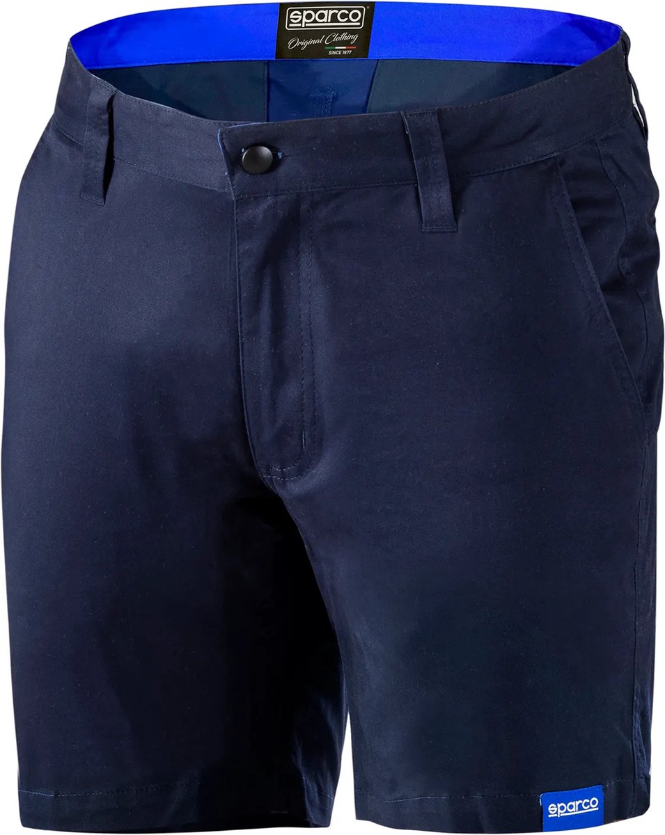 Sparco CORPORATE Bermuda Broek - Katoenen Twill - Regular Fit - XXL - Blauw