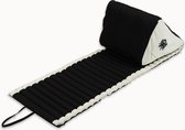 Besarto - Strandmatras - strandmat - opblaasbare rugleuning - 3 standen - oprolbaar - lichtgewicht - Made in EU - wasbaar - kleurecht - compact - black & off white