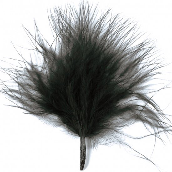 Plumes d'artisanat Hobby - 60x - noir - 7 cm - plumes d'ornement - décoration