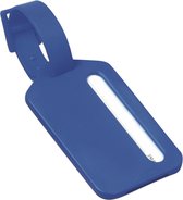 Etiquette valise Janina - bleu - 9 x 5 cm - étiquette valise/bagage à main