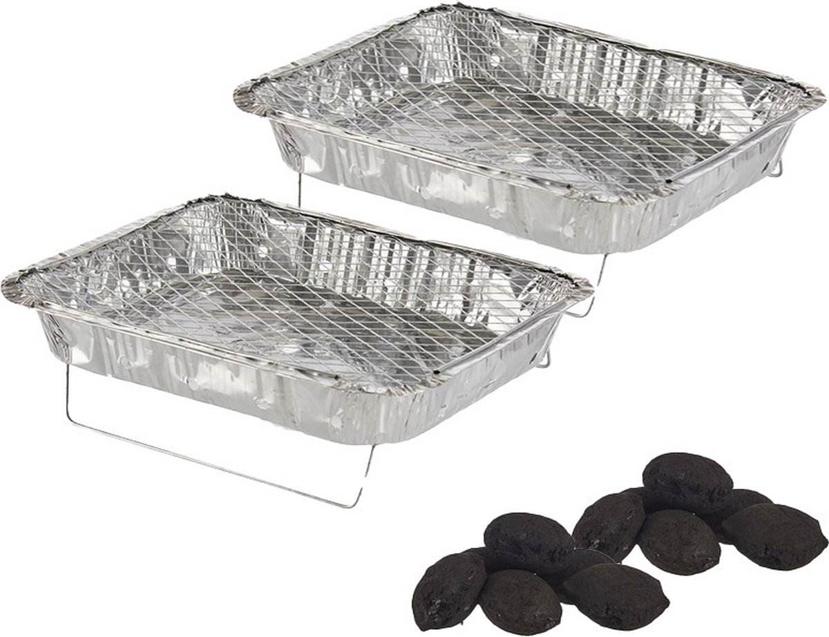 La Dehesa Eenmalig gebruik wegwerp BBQ/Barbeque grills - 2x - 31 x 23 x 6  cm | bol.com