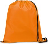 Gymtas/lunchtas/zwemtas met rijgkoord - voor kinderen - oranje - 35 x 41 cm - rugtas