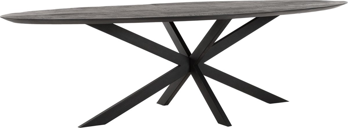 DTP Home Timeless Black eettafel ovaal teakhout – 280x120x78 cm