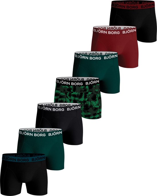 Björn Borg Cotton Stretch boxers - heren boxers normale lengte (7-pack) - multicolor - Maat: S