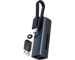 Rolio SD Kaartlezer - All In One USB 3.0 en USB C Geheugenkaartlezer - SD/TF/USB 3.0 Card reader - Inclusief Converter
