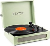 Retro Platenspeler Bluetooth in & out - Fenton RP118 - model 2024 - Geschikt voor alle platen - Ingebouwde speakers - Groen