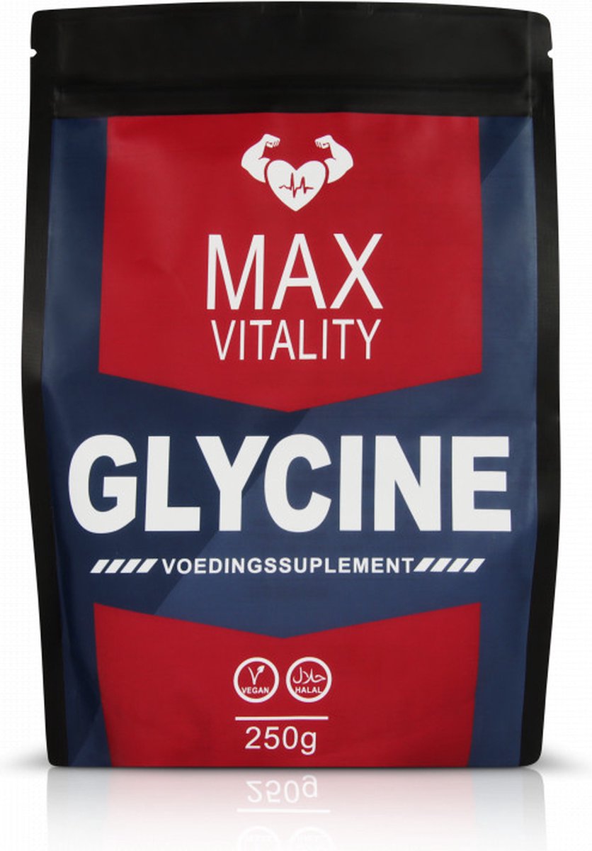 Goedkoopste Max Vitality Glycine poeder - 100 puur - 250g - Slaap & Herstel