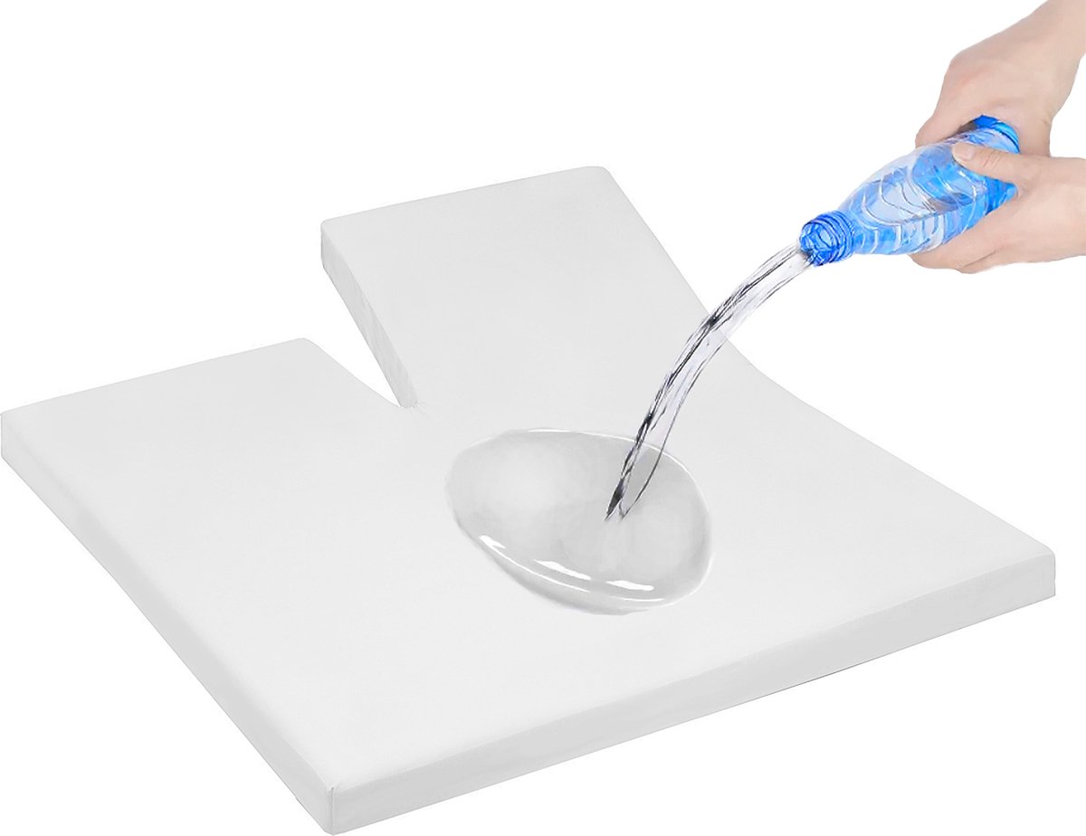 Splittopperbeschermer Waterdicht - Split topperbeschermer - Hoeslaken badstof - Antibacteriëel - Rondom Elastiek | Wit | Waterdichte Matras Beschermer Incontinentie Splittopper beschermer 160 x 200