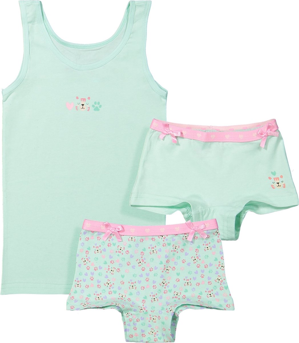 Funderwear meisjes setje Tiger - 110 - Groen