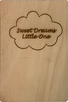 Lay3rD Lasercut - Carte de voeux en bois - Sweet Dream little One - Bouleau 3mm