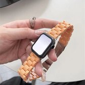 Fungus - Smartwatch bandje - Geschikt voor Apple Watch 42 / 44 / 45 / 49 mm - Series 1 2 3 4 5 6 7 8 9 SE Ultra iWatch - Hars - Oranje