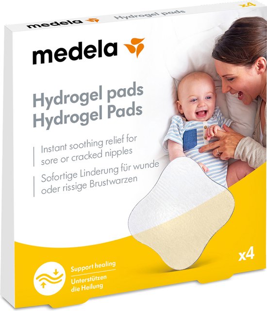 Medela Hydrogel Pads verkoeling van gevoelige of pijnlijke tepels helpt het herstel - 4 stuks