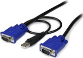 StarTech.com Câble KVM USB 2 en 1 4,50 m ultra-fin