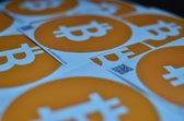 Bitcoin Stickers - Stickers - Bitcoin, Crypto, Cryptocurrency - Per 10 stuks - Stickers voor laptop, agenda, koffer, deur, fiets, auto, etc. - "Stick with it"