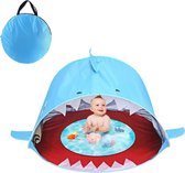 Pop-Up Strandtent - Tent Strand Mini Zwembadje - Veilig-Verkoelen - Haai – Blauw