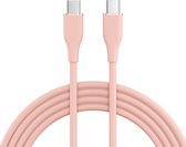 Asometech - USB C Kabel -USB C naar USB C - Snellader - 1M - Roze