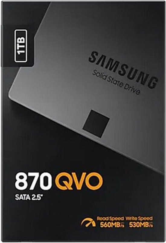 Samsung 870 QVO - Interne SSD - 2.5 Inch - 1TB opslag - QVO | bol